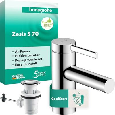 Hansgrohe Zesis S CoolStart 70 Wastafelkranen - 74710000 Hansgrohe Zesis S CoolStart 70 Wastafelkranen - 74710000
