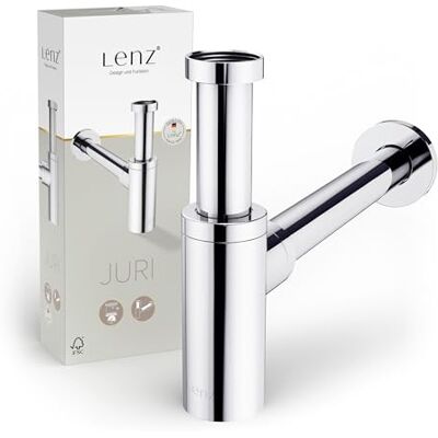 Lenz Design-sifon JURI voor alle gangbare wastafels – type 1 1/4 inch – buislengtes extra lang en aanpasbaar – met reinigingsopening en geurafsluiting – hoge materiaalkwaliteit – chroom – 46090002 Lenz Design-sifon JURI voor alle gangbare wastafels – type 1 1/4 inch – buislengtes extra lang en aanpasbaar – met reinigingsopening en geurafsluiting – hoge materiaalkwaliteit – chroom – 46090002