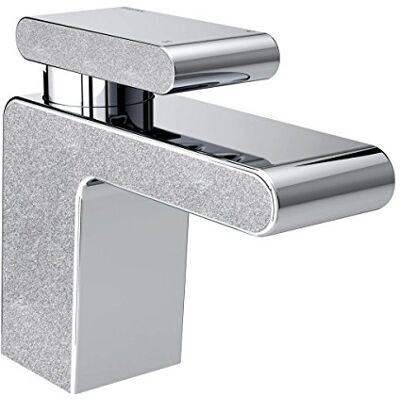 Bristan Metallix Pivot 1 Gat Vulding Zilver Sparkle - Kraan Bristan Metallix Pivot 1 Gat Vulding Zilver Sparkle - Kraan