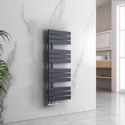 EMKE Badkamerradiator plat 1041x400 mm antraciet, handdoekwarmer voor badkamer handdoekdroger, paneel handdoekhouder zijaansluiting voor water 456W EMKE Badkamerradiator plat 1041x400 mm antraciet, handdoekwarmer voor badkamer handdoekdroger, paneel handdoekhouder zijaansluiting voor water 456W