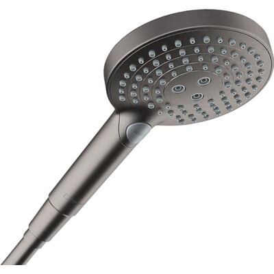 Hansgrohe Raindance Select S douchekop, handdouche 3 straalsoorten (PowderRain inbegrepen), ronde douchekop (diameter 120 mm), met antikalkfunctie, zwart geborsteld chroom Hansgrohe Raindance Select S douchekop, handdouche 3 straalsoorten (PowderRain inbegrepen), ronde douchekop (diameter 120 mm), met antikalkfunctie, zwart geborsteld chroom