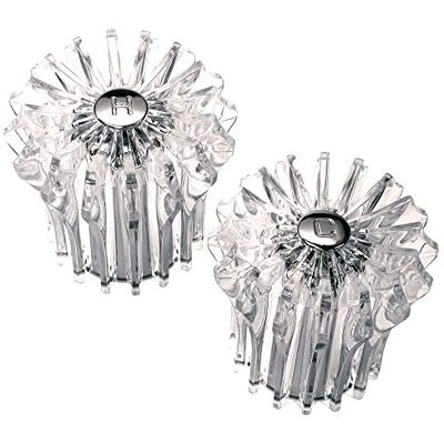 Danco 88261 Faucet Handles for Price Pfister Marquis in Clear Acrylic, Chrome, Pair Danco 88261 Faucet Handles for Price Pfister Marquis in Clear Acrylic, Chrome, Pair