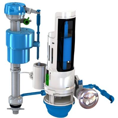 Danco HYR460 Hydroright HyrdroRight universele waterbesparende toiletreparatieset met dubbele spoelklep, wit, push Btton handvat Danco HYR460 Hydroright HyrdroRight universele waterbesparende toiletreparatieset met dubbele spoelklep, wit, push Btton handvat