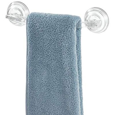 InterDesign 52620Power Lock Zuig Badkamer Handdoekstang Doorzichtig, 11" x 5.7" x 2.3 InterDesign 52620Power Lock Zuig Badkamer Handdoekstang Doorzichtig, 11" x 5.7" x 2.3