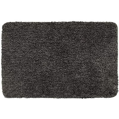 WENKO Microvezel Badmat - 55x65cm - Muizengrijs - Badmat WENKO Microvezel Badmat - 55x65cm - Muizengrijs - Badmat