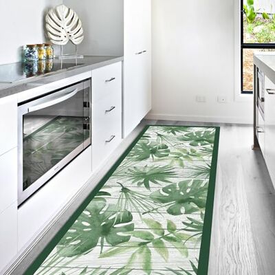 CREARREDA Tropisch Groene Vinyl Keukentapijt - Vloerbescherming & Decoratie CREARREDA Tropisch Groene Vinyl Keukentapijt - Vloerbescherming & Decoratie