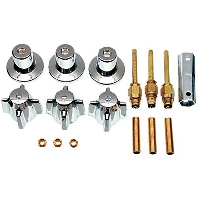 Danco 39616 3-handvat buis/douchekit voor centrale messing, chroom Danco 39616 3-handvat buis/douchekit voor centrale messing, chroom