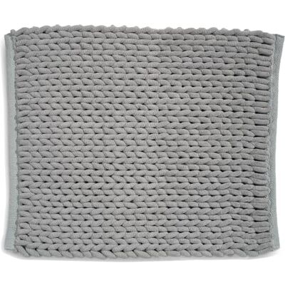 Kela Badmat antislip Marie badmat 55 x 65 x 2 cm, grijs, wasbaar, gerecycled polyester en katoen, badmat in gebreide structuur Kela Badmat antislip Marie badmat 55 x 65 x 2 cm, grijs, wasbaar, gerecycled polyester en katoen, badmat in gebreide structuur