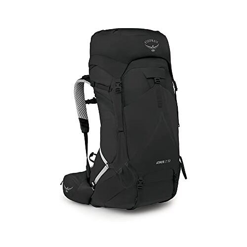 Osprey Atmos AG LT 50 Heren Backpacken Rugzak Zwart S/M, Zwart, S-M, Casual