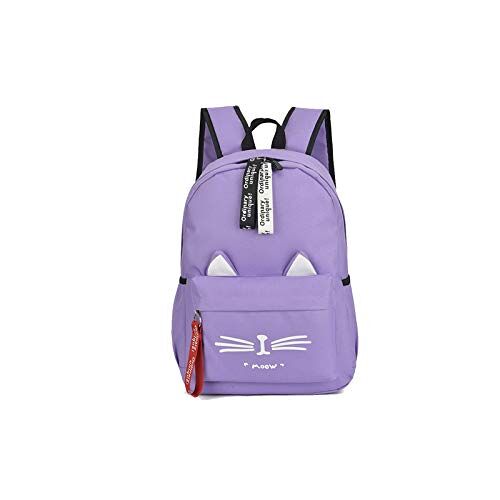 FANDARE Meisje Rugzak Casual Schooltassen Tiener Schooltas School Bag voor Reizen Winkelen College School Waterdichte Oxford doek Rugzaktassen Paars