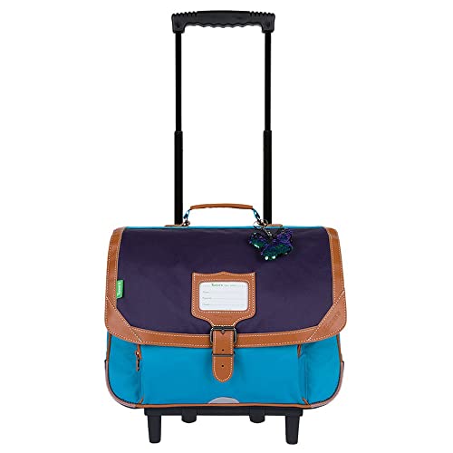 Tann's , Trolley met handtekeningen, 38 cm, blauw/groen