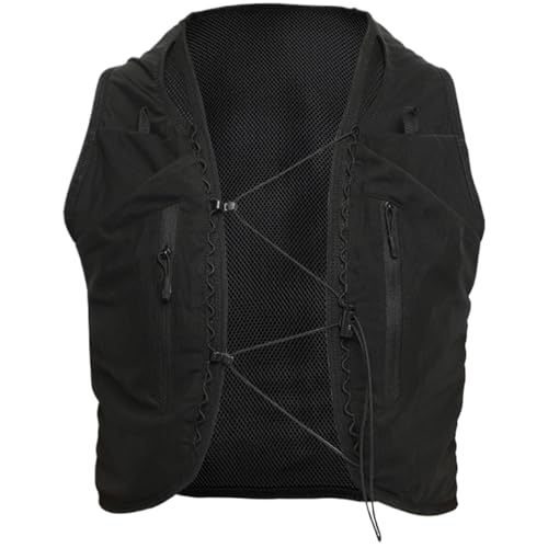 Blogiiup Hardloopvest, hydratatievest, 12 zakken, hardloophydratatievest, hydratatiepakket met grote capaciteit, polyester multifunctionele hydratatierugzak voor buiten, fietsen, wandelen, M