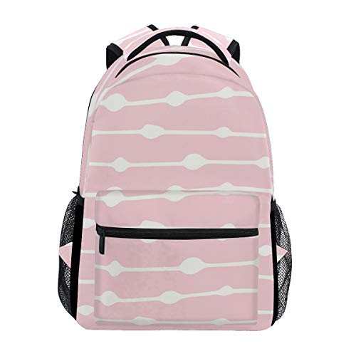 FANTAZIO Rugzakken Cute Line Schooltas weven Dagrugzak met rits