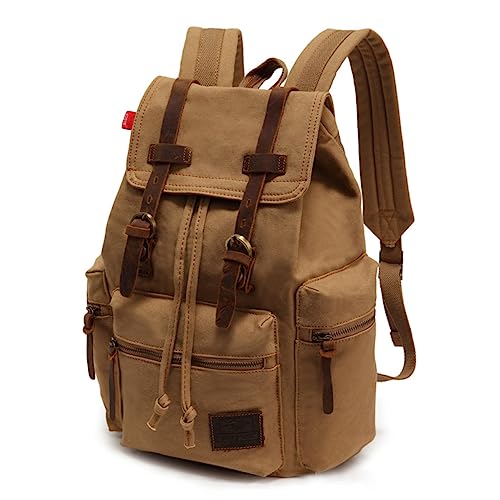 KICHOUSE Vintage Rugzak Voor Heren Rugzakken Voor Heren Draagrugzak Voor Heren Mannen Rugzak Canvas Rugzak Heren Rugzakken Rugzak Rugzak Voor Mannen Mens Tas Europees En Amerikaans