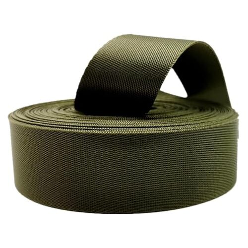 ANNURA Nylon singelband, 25 mm nylon spanbanden for tassen, bekledingsband for doe-het-zelf-knutselen, stroppen, rugzakken, omsnoeringsbanden, harnassen, halsbanden (kleur: rood, maat: 25 mm x 10 jaar (kleur