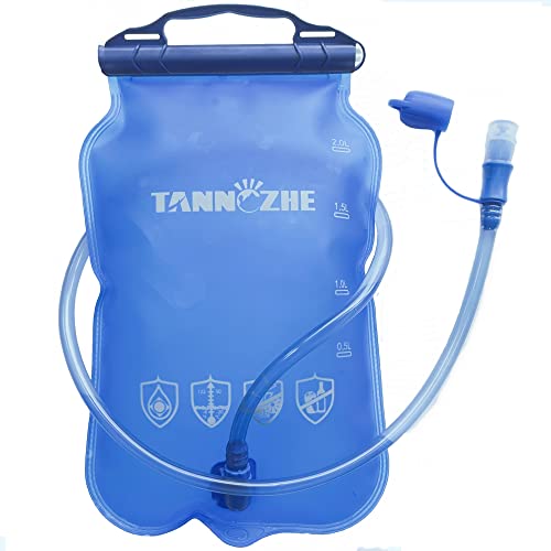 TANNOZHE Hydratatieblaas 2 liter lekbestendige waterblaas,BPA gratis hydratatiepakket vervanging,Sport Reizen Reservoir Hydratatie Bag Pack Wandelen Outdoor, Blauw 2liter, 18*10*1.8, Trekking Rugzak