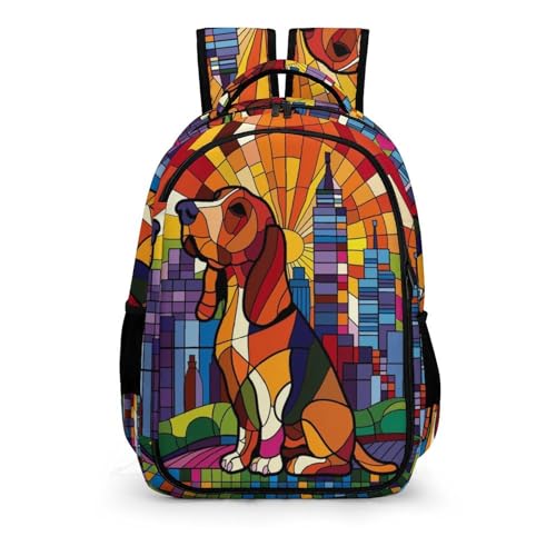 WCEECE Rugzak Hond, Jongens Rugzak Dier Schoolrugzak, Unisex Schooltas Voor Kinderen, Tiener Schooltas, Rugzak Voor School, Boys School Bag Vrije Tijd