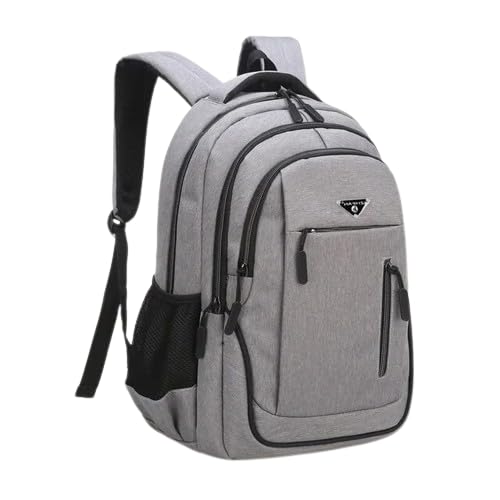 Generic Rugzak met grote capaciteit voor school, 15,6 inch laptopvak, Grijs, 50x35x19 cm, Middelbare School