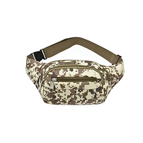 ASADFDAA Heuptas Grote capaciteit Fanny Pack Outdoor Bag Camping Mountaineering Fanny Pack Large Fanny Pack Camouflage Fanny Pack (Color : Kakhi)