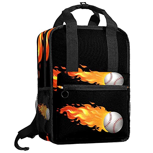 LUPIN Rugzakken Fire Baseball Print Rugzak reizen middelbare school middelbare school