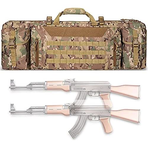 ZAANU Geweerkoffer, geweerkoffer, geweerkoffer, zacht gevoerde geweerkoffer, rugzak voor pistool- en magazijnopslag voor tactisch buitengeweer (C 42 inch)