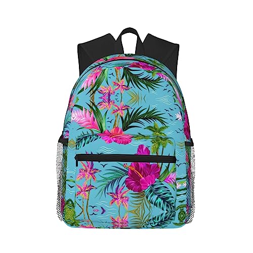 WURTON Heteluchtballonnen print rugzak veelzijdige casual tas voor reizen, werksport modieus, rugzakken, Hallo Hawaii, One Size