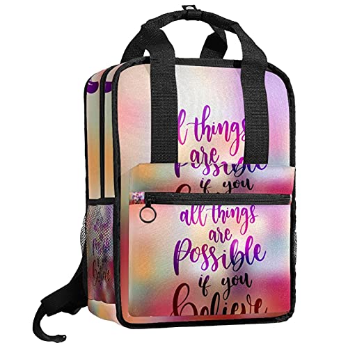 LUPIN Rugzakken Inspirational Quote Rugzak reizen middelbare school middelbare school