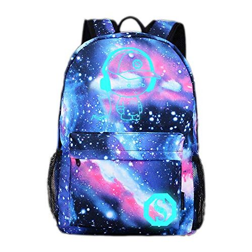 MYMM Noctilucence lichtgevende nachtrugzak, kleurrijke canvas laptoptas, schooltas, schooltas, schooltas, schooltas, canvas schooltas, werktas, casual tas, Ster kleur, 30