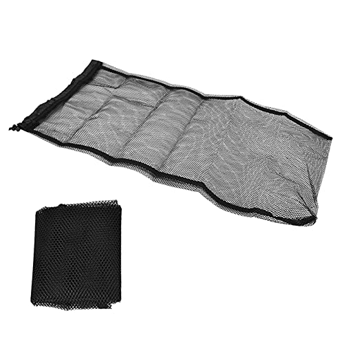 HYWHUYANG Mesh-uitrustingstas voor snorkeluitrusting, 25,2 x 11,8 inch mesh-duiktas Mesh-tas met trekkoord Grote nettas met trekkoord Snorkeltas voor snorkeluitrusting, vinnen, zwemuitrusting (Zwart)