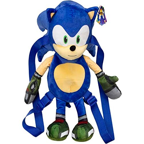 Lansay Sonic Prime Peluche Sac à Dos 30 cm Personnages de Dessins Animés et Jeux Vidéos Dès 8 ans