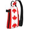 WURTON Canadese vlag print kruis tas casual sling rugzak, dagrugzak voor reizen, wandelen, gym schouder pack, Canadese Vlag, One Size