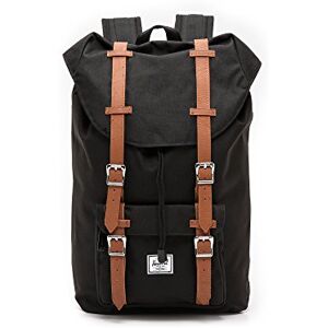 Herschel Little America Mid-Volume rugzak, 17 l, zwart/tan, Eén maat, Rugzak