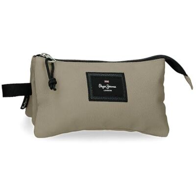 Pepe Jeans Aris Evergreen Drievoudig Etui Beige 22x12x5 cm Polyester by Joumma Bags Pepe Jeans Aris Evergreen Drievoudig Etui Beige 22x12x5 cm Polyester by Joumma Bags