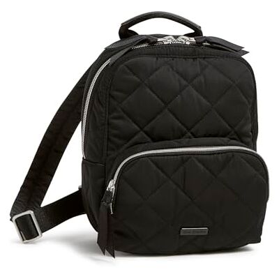 Vera Bradley Iconic Performance Twill Mini Rugzak voor dames, zwart, eenheidsmaat, Zwart, One Size, Performance Twill Mini Rugzak Vera Bradley Iconic Performance Twill Mini Rugzak voor dames, zwart, eenheidsmaat, Zwart, One Size, Performance Twill Mini Rugzak