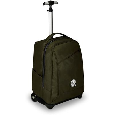 Invicta Benin Solid schooltrolley, legergroen, 2-in-1 met schouderbanden, als rugzak, drinkflessentas en laptophouder, voor school en reizen, jongens, Groen, Eén maat, school Invicta Benin Solid schooltrolley, legergroen, 2-in-1 met schouderbanden, als rugzak, drinkflessentas en laptophouder, voor school en reizen, jongens, Groen, Eén maat, school