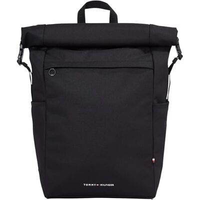 Tommy Hilfiger Heren TH Element ROLLTOP AM0AM12698 rugzak, zwart, één maat, Zwart, One Size Tommy Hilfiger Heren TH Element ROLLTOP AM0AM12698 rugzak, zwart, één maat, Zwart, One Size