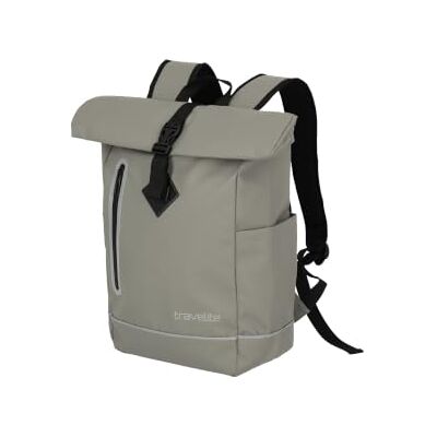 travelite Rolltop handbagage rugzak BASICS, 48 cm, 19 liter, waterdicht Fietsrugzak & stadsrugzak, waterafstotend met reflectoren, vrijetijdsrugzak, licht, veel vakken travelite Rolltop handbagage rugzak BASICS, 48 cm, 19 liter, waterdicht Fietsrugzak & stadsrugzak, waterafstotend met reflectoren, vrijetijdsrugzak, licht, veel vakken