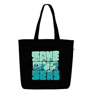 Eco Right Ecoright Esthetische canvas draagtas voor vrouwen, grote draagtas met rits en zak, damestas voor yoga, werk, strand, Red onze zeeën (zwart), One Size, Save Oue Seas- Zwart Eco Right Ecoright Esthetische canvas draagtas voor vrouwen, grote draagtas met rits en zak, damestas voor yoga, werk, strand, Red onze zeeën (zwart), One Size, Save Oue Seas- Zwart