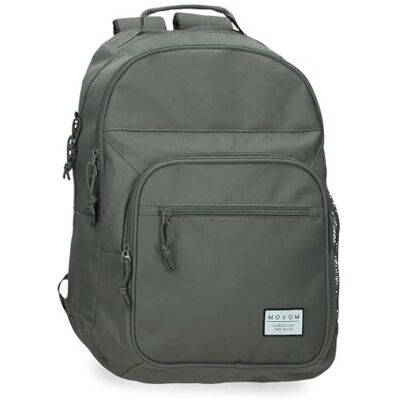 MOVOM Always on The Move schoolrugzak met dubbel vak, groen, 32 x 44 x 15 cm, polyester MOVOM Always on The Move schoolrugzak met dubbel vak, groen, 32 x 44 x 15 cm, polyester