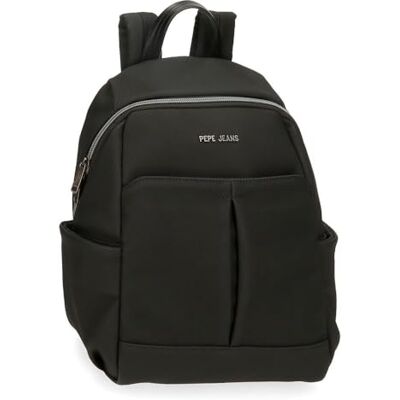 Pepe Jeans Gala casual rugzak, zwart, 25,5 x 35 x 14 cm, kunstleer, van Joumma Bags Pepe Jeans Gala casual rugzak, zwart, 25,5 x 35 x 14 cm, kunstleer, van Joumma Bags