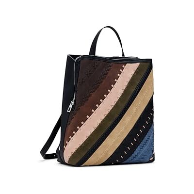 Desigual rugzak vrijetijdsrugzak Quebec Whipstitch Sumy Backpack Brown veelkleurig Desigual rugzak vrijetijdsrugzak Quebec Whipstitch Sumy Backpack Brown veelkleurig