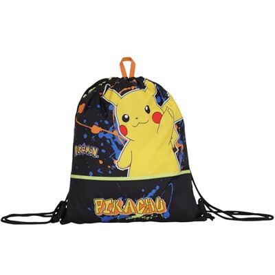 Seven Rugzak Easy Bag School Pokemon, kleuterschool en vrije tijd, blauw en geel, kinderen en jongeren, broodzak, zwart, geel, blauw, oranje, Eén maat, Casual Seven Rugzak Easy Bag School Pokemon, kleuterschool en vrije tijd, blauw en geel, kinderen en jongeren, broodzak, zwart, geel, blauw, oranje, Eén maat, Casual