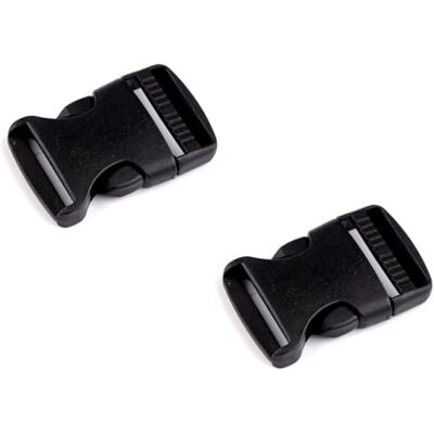 cyclingcolors 2 x klemgesp kunststof riem zwart rugzak, 32 mm, Zwart, Eén maat cyclingcolors 2 x klemgesp kunststof riem zwart rugzak, 32 mm, Zwart, Eén maat
