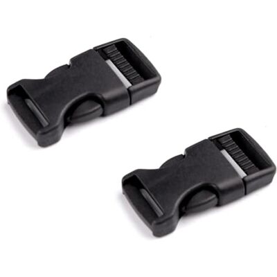 cyclingcolors 2 x klemgesp kunststof riem zwart rugzak, 20 mm, Zwart, Eén maat cyclingcolors 2 x klemgesp kunststof riem zwart rugzak, 20 mm, Zwart, Eén maat
