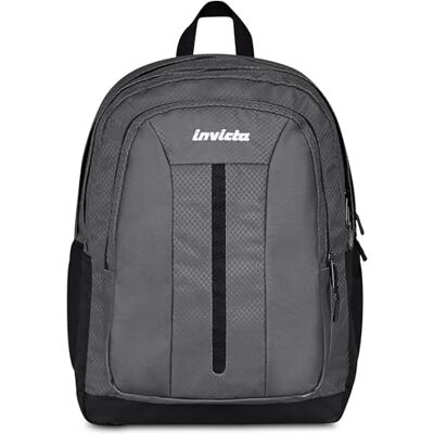 Invicta Jelek Up LED schoolrugzak, grijs, dubbel vak met pc-vak en drinkfles, 36 l, voor middelbare en middelbare school, rugzak voor meisjes en jongens Invicta Jelek Up LED schoolrugzak, grijs, dubbel vak met pc-vak en drinkfles, 36 l, voor middelbare en middelbare school, rugzak voor meisjes en jongens