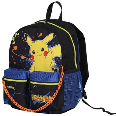Seven Rugzak voor school, Pokémon, kleuterschool en vrije tijd, blauw en geel, kinderen en jongeren, met dubbel voorvak, zwart, blauw en geel, Eén maat, Casual Seven Rugzak voor school, Pokémon, kleuterschool en vrije tijd, blauw en geel, kinderen en jongeren, met dubbel voorvak, zwart, blauw en geel, Eén maat, Casual