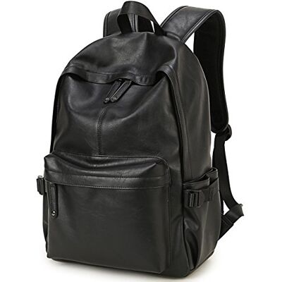 Baosha BP-08 TOP PU lederen laptop rugzak school college rugzak tas zwart, Zwart, 12.9 x 18.1 x 6.2 inch, Eigentijds Baosha BP-08 TOP PU lederen laptop rugzak school college rugzak tas zwart, Zwart, 12.9 x 18.1 x 6.2 inch, Eigentijds