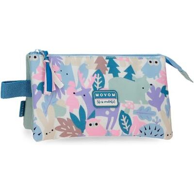 MOVOM Forest Drievoudig Etui Groen 22x12x5 cm Polyester MOVOM Forest Drievoudig Etui Groen 22x12x5 cm Polyester