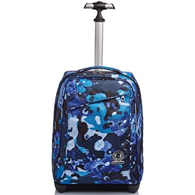 Invicta 2-in-1 trolley met schouderbanden voor uniseks gebruik als rugzak, voor kinderen, blauw en paars, one size Invicta 2-in-1 trolley met schouderbanden voor uniseks gebruik als rugzak, voor kinderen, blauw en paars, one size