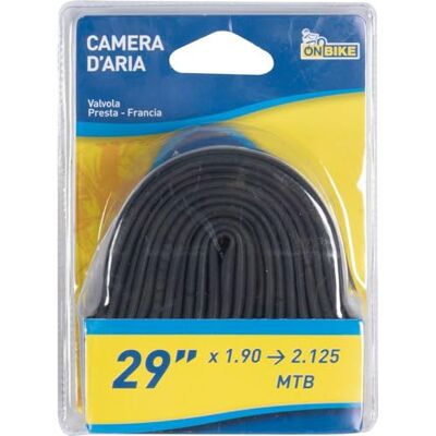ON BIKE Fietsbinnenband 29" x 1,90-2,10 MTB E.T.R.T.O. 47/62-622, hoge sterkte en duurzaamheid, compatibel met mountainbikebanden, eenvoudig te monteren en te repareren ON BIKE Fietsbinnenband 29" x 1,90-2,10 MTB E.T.R.T.O. 47/62-622, hoge sterkte en duurzaamheid, compatibel met mountainbikebanden, eenvoudig te monteren en te repareren